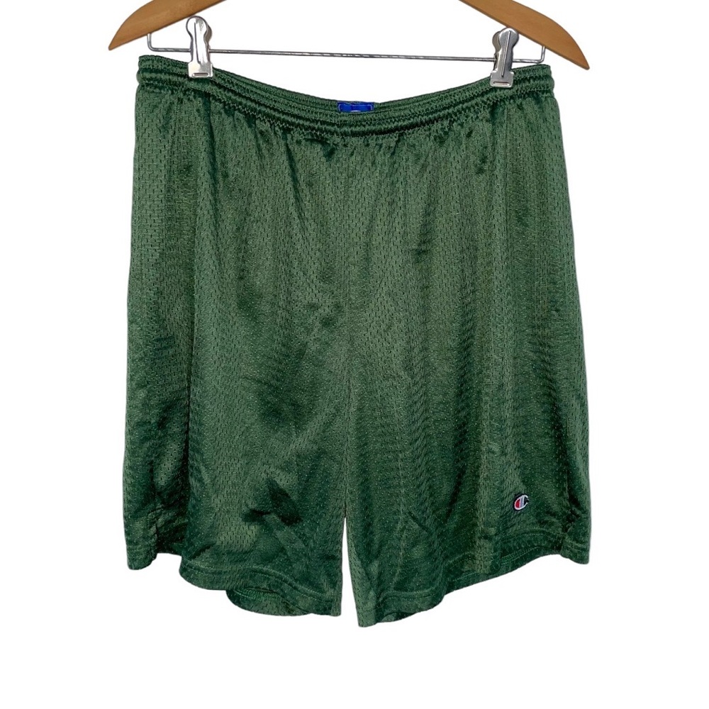 Men's Champion Green Mesh Basketball Shorts Athletic Gym Workout L